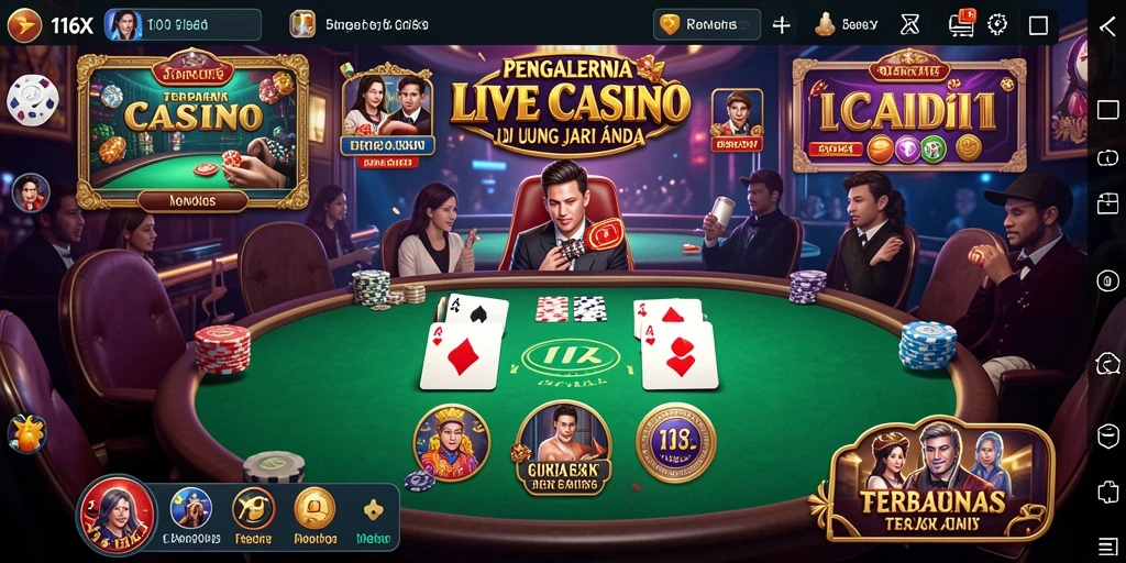 Screenshot permainan Live Casino yang mendebarkan di 116X.