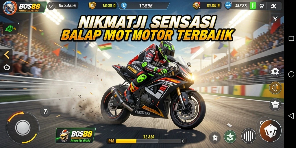 Gameplay seru di BOS88 dengan balapan motor yang mendebarkan.