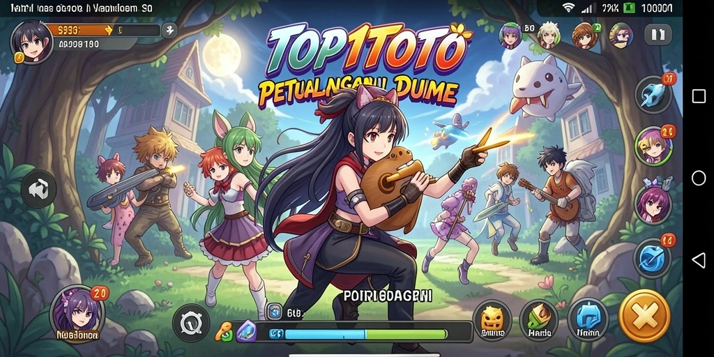 Gameplay seru dengan karakter anime yang menarik.